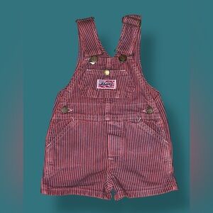 Vintage OshKosh B'gosh Orange Striped Kids Overalls